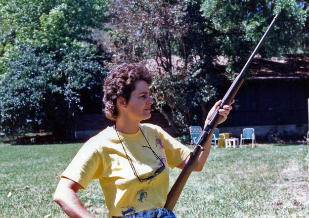 We kept several weapons on hand. Target practice was a good idea and fun too.